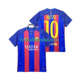 Herre Fotballdrakter FC Barcelona Lionel Messi 10 2016 2017 Hjemme Retro Kortermet